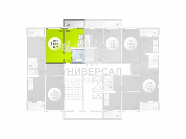 Продается квартира, 1-к, 14/16 эт., 1 600 000 руб., Петренко, Суворовский, Ростов-на-Дону / квартиры-ростова.ру
