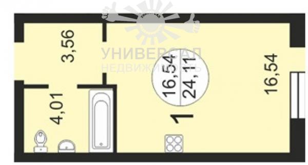Продается однокомнатная квартира, 4/5 эт., 1 180 000 руб., Шолохова, Аэропорт, Ростов-на-Дону / квартиры-ростова.ру