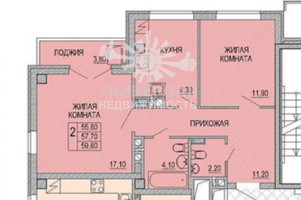 Продается двухкомнатная квартира в новостройке, 7/10 эт., 3 285 000 руб., Добровольского, СЖМ, Ростов-на-Дону / квартиры-ростова.ру