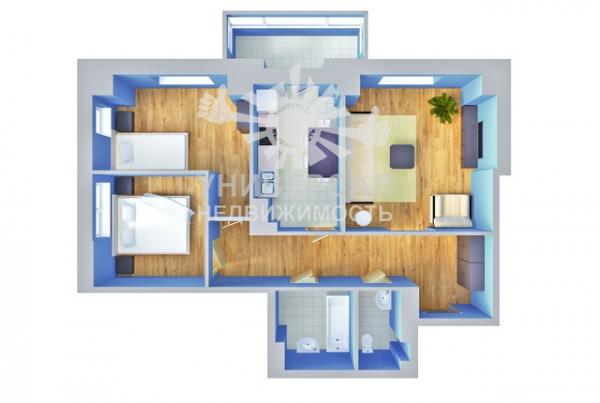 Продажа двухкомнатных квартир, 12/22 эт., 2 604 000 руб., Киргизская, Чкаловский, Ростов-на-Дону / квартиры-ростова.ру