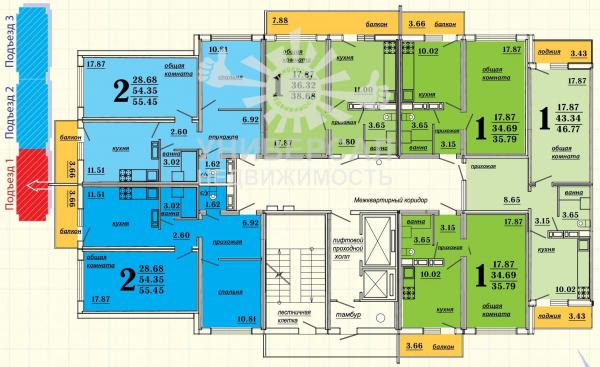 Продается двухкомнатная квартира, 4/16 эт., 2 150 000 руб., Вавилова, СЖМ, Ростов-на-Дону / квартиры-ростова.ру