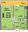 Продажа однокомнатной квартиры в новостройке, 8/16 эт., 1 495 113 руб., Мусоргского, Платовский, Ростов-на-Дону / квартиры-ростова.ру