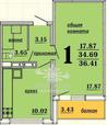 Продажа однокомнатных квартир в новостройках, 9/17 эт., 1 533 192 руб., Петренко, Суворовский, Ростов-на-Дону / квартиры-ростова.ру