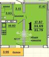 Продам однокомнатную квартиру в новостройке, 8/17 эт., 1 562 911 руб., Мусоргского, Ростовское море, Ростов-на-Дону / квартиры-ростова.ру