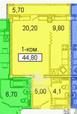 Продаю квартиру, 1-к, 18/21 эт., 2 600 000 руб., Комарова, СЖМ, Ростов-на-Дону / квартиры-ростова.ру